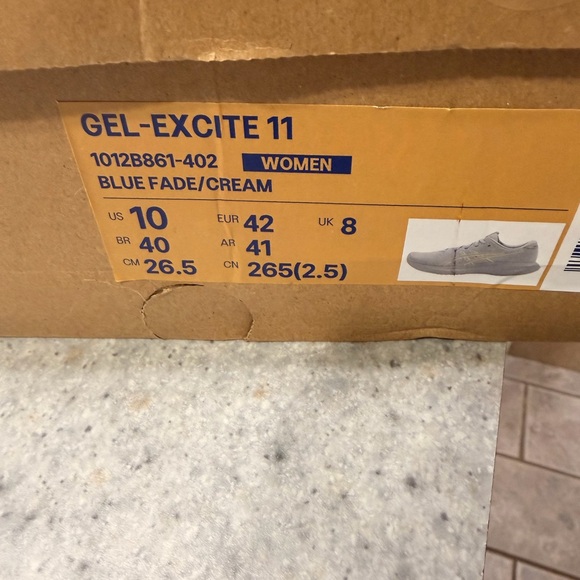 Asics Light Blue and Cream Athletic Shoes - Picture 8 of 8